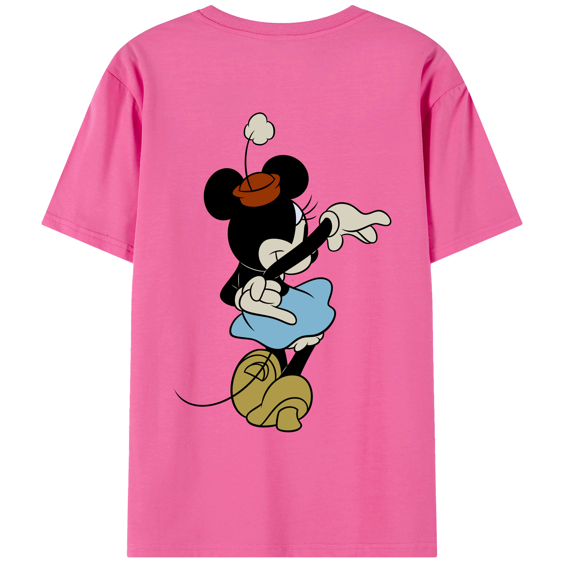 （画像用） ミッキーマウス Mickey Mouse レディース半袖Tシャツ(バックプリント)